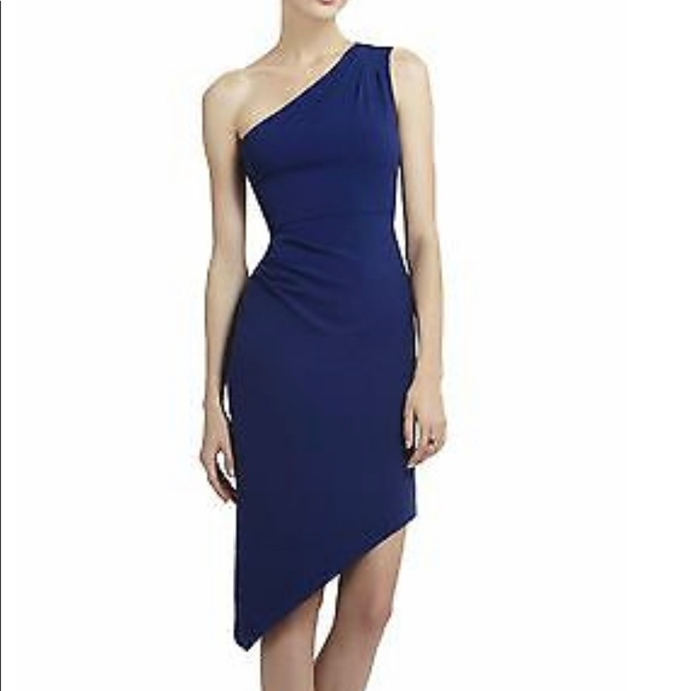 BCBG Maxazria asymmetrical knee length dress